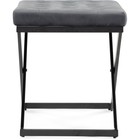 Табурет German металл/велюр, черный/серый 64x43x49 см 10509823