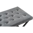 Табурет German металл/велюр, черный/серый 64x43x49 см 10509823