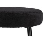 Стул барный Plato металл/ткань букле, черный/черный 43x43x65 см 10509827