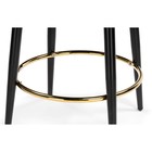 Стул барный Plato металл/ткань букле, черный/черный 43x43x65 см 10509827