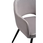 Стул на металлокаркасе Ойстер MR-28 металл/велюр, черный/серый 59x59x80 см 10509831