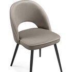 Стул на металлокаркасе Клэйн MR-30 металл/велюр, черный/серый 50x56x81 см 10509834