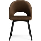 Стул на металлокаркасе Клэйн MR-7 металл/велюр, черный/коричневый 50x56x81 см 10509835