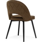 Стул на металлокаркасе Клэйн MR-7 металл/велюр, черный/коричневый 50x56x81 см 10509835