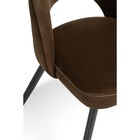 Стул на металлокаркасе Клэйн MR-7 металл/велюр, черный/коричневый 50x56x81 см 10509835