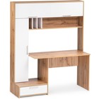 Компьютерный стол Лайт 03.243  ЛДСП, дуб золотой/белый 150х57х180 см  (артикул 10509857)  большой выбор товаров оптом и в розницу по низким ценам с доставкой