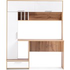 Компьютерный стол Лайт 03.243  ЛДСП, дуб золотой/белый 150х57х180 см  (артикул 10509857)  большой выбор товаров оптом и в розницу по низким ценам с доставкой