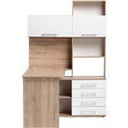 Компьютерный стол КСТ-14П правый, ЛДСП, дуб сонома/белый 123,5x140x182,8 см  (артикул 10509863)  большой выбор товаров оптом и в розницу по низким ценам с доставкой