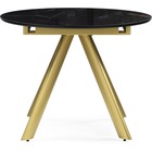 Стол стеклянный Галвестон металл, золотой 100x100x76 см - Фото 2