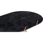 Стол стеклянный Галвестон металл, золотой 100x100x76 см - Фото 4