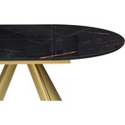 Стол стеклянный Галвестон металл, золотой 100x100x76 см - Фото 6