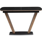 Керамический стол Петир МДФ/металл, орех/черный 80x120(160)x75 см - Фото 2