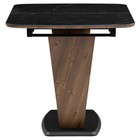 Керамический стол Петир МДФ/металл, орех/черный 80x120(160)x75 см - Фото 4