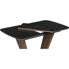 Керамический стол Петир МДФ/металл, орех/черный 80x120(160)x75 см - Фото 5