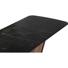 Керамический стол Петир МДФ/металл, орех/черный 80x120(160)x75 см - Фото 6