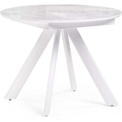 Стол стеклянный «Галвестон», 1000×1000×760 мм, цвет белый