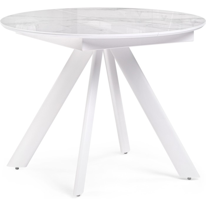 Стол стеклянный «Галвестон», 1000×1000×760 мм, цвет белый