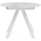Стол стеклянный Галвестон металл, белый 100x100x76 см  (артикул 10509872)  большой выбор товаров оптом и в розницу по низким ценам с доставкой