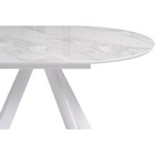 Стол стеклянный Галвестон металл, белый 100x100x76 см  (артикул 10509872)  большой выбор товаров оптом и в розницу по низким ценам с доставкой