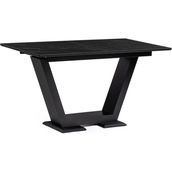 Керамический стол Иматра МДФ, черный/черный мрамор 80x140x76 см - Фото 1