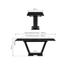 Керамический стол Иматра МДФ, черный/черный мрамор 80x140x76 см - Фото 8