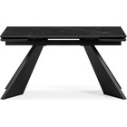 Керамический стол Ливи металл, черный/черный мрамор 80x140x78 см - Фото 3