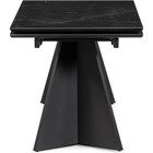 Керамический стол Ливи металл, черный/черный мрамор 80x140x78 см - Фото 5