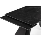 Керамический стол Ливи металл, черный/черный мрамор 80x140x78 см - Фото 6