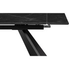 Керамический стол Ливи металл, черный/черный мрамор 80x140x78 см - Фото 7