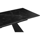 Керамический стол Ливи металл, черный/черный мрамор 80x140x78 см - Фото 8