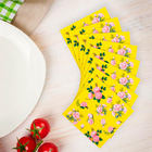 Салфетки бумажные "Букеты роз", набор 20 шт., 33 × 33 см, цвет жёлтый - Фото 1