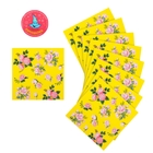 Салфетки бумажные "Букеты роз", набор 20 шт., 33 × 33 см, цвет жёлтый - Фото 2