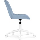 Компьютерное кресло Честер (velutto 47 ) металл/велюр, белый/голубой 50x60x80 см - Фото 4