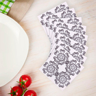 Салфетки бумажные (набор 20 шт.) «Эскиз» 33×33 см, чёрные - Фото 1