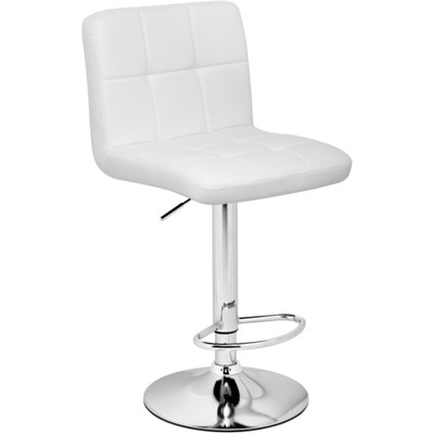 Стул барный Paskal металл/экокожа, хром/белый 43x53x89 см