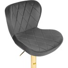 Стул барный Porch металл/велюр, золотой/серый 47x53x89 см 10509914