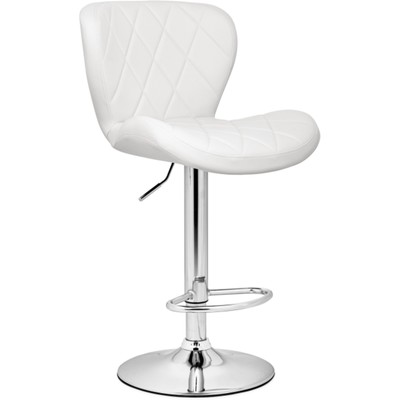 Стул барный Porch металл/экокожа, хром/белый 47x53x89 см