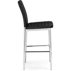 Стул барный Teon металл/экокожа, хром/черный 41x50x100 см 10509917