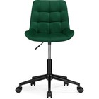 Компьютерное кресло Честер металл/велюр, черный/зеленый 49x60x84 см - Фото 3