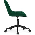 Кресло компьютерное «Честер», 490×600×840 мм, велюр, цвет чёрный/зелёный - Фото 4