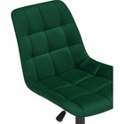 Компьютерное кресло Честер металл/велюр, черный/зеленый 49x60x84 см - Фото 7