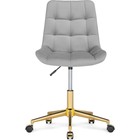 Кресло компьютерное «Честер», 490×600×840 мм, велюр, цвет золотой/светло-серый - Фото 3