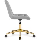 Компьютерное кресло Честер (california 900) металл/велюр, золотой/светло-серый 49x60x84 см   1050993 - Фото 4