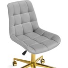 Кресло компьютерное «Честер», 490×600×840 мм, велюр, цвет золотой/светло-серый - Фото 6