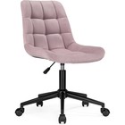 Компьютерное кресло Честер (california 390) металл/велюр, черный/розовый 49x60x84 см - фото 110625717