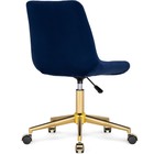 Компьютерное кресло Честер металл/велюр, золотой/синий 49x60x84 см 10509934