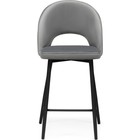 Стул барный Клэйн MR-11 металл/велюр, черный/серый 50x55x101 см 10509947