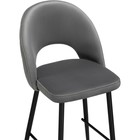 Стул барный Клэйн MR-11 металл/велюр, черный/серый 50x55x101 см 10509947
