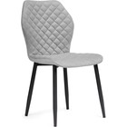 Стул на металлокаркасе Софи металл/велюр, черный/серый 46x54x88 см 10509988