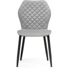 Стул на металлокаркасе Софи металл/велюр, черный/серый 46x54x88 см 10509988